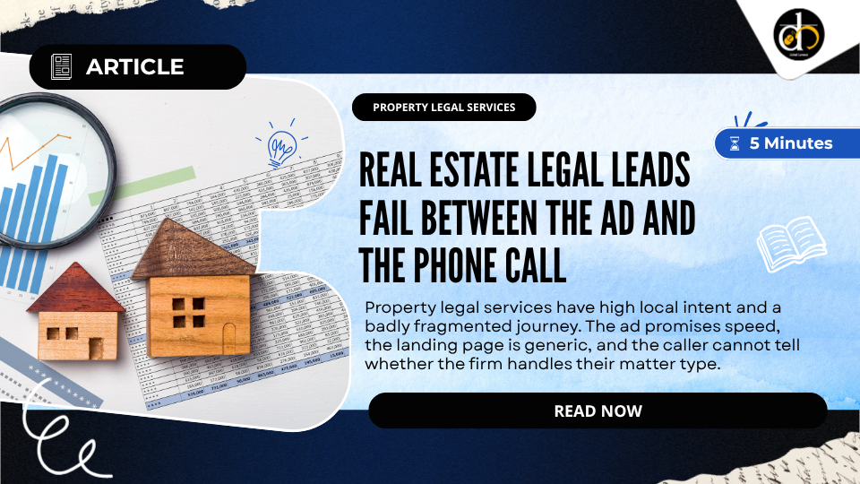 Real estate legal leads fail between the ad and the phone call