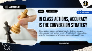 In class actions, accuracy is the conversion strategy