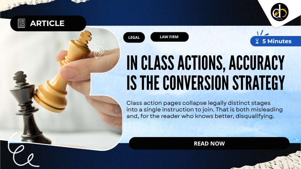 In class actions, accuracy is the conversion strategy