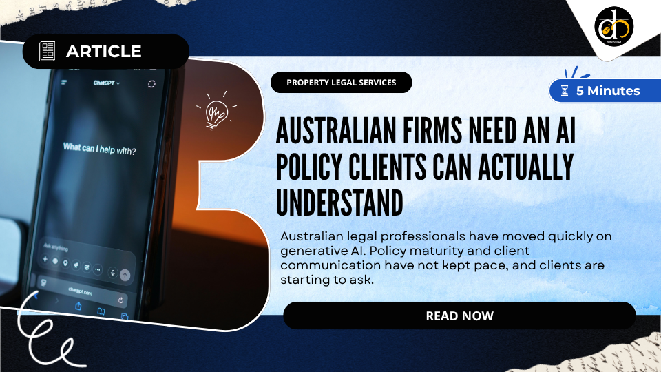 Australian firms need an AI policy clients can actually understand